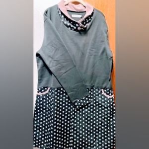Misslook Gray Long Sleeved Casual Dress